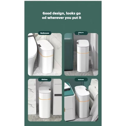 Hands-Free Automatic Slimline Trash Can